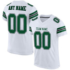 Custom White Grass Green-Black Mesh Authentic Football Jersey photo 1