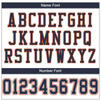 Custom White Navy-Orange Mesh Authentic Football Jersey photo 3