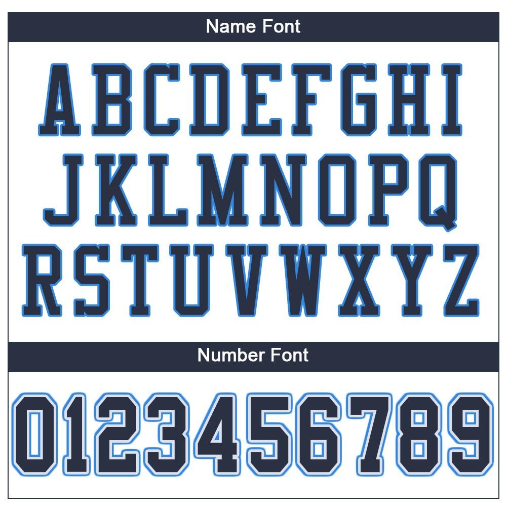 Custom White Navy-Powder Blue Mesh Authentic Football Jersey photo 4