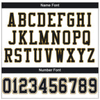 Custom White Black-Old Gold Mesh Authentic Football Jersey photo 4