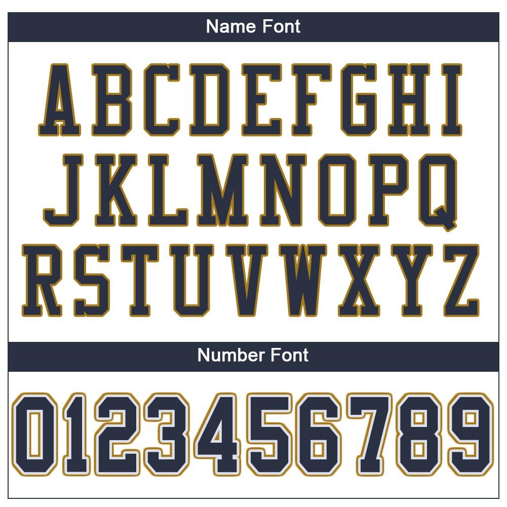 Custom White Navy-Old Gold Mesh Authentic Football Jersey photo 4