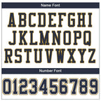 Custom White Navy-Old Gold Mesh Authentic Football Jersey photo 4