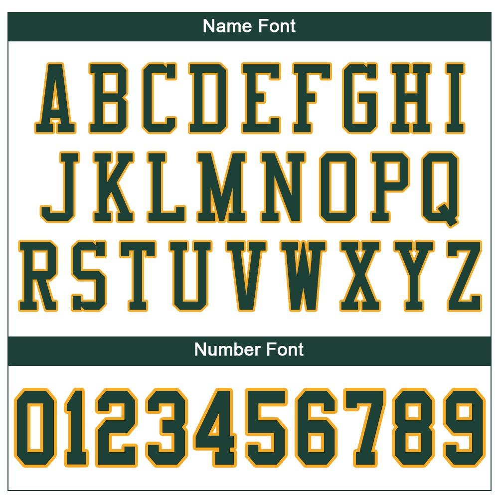 Custom White Green-Gold Mesh Authentic Football Jersey photo 4