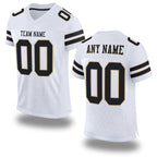 Custom White Black-Vegas Gold Mesh Authentic Football Jersey