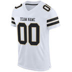 Custom White Black-Vegas Gold Mesh Authentic Football Jersey photo 2