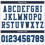 Custom White Navy-Powder Blue Mesh Authentic Football Jersey photo 4
