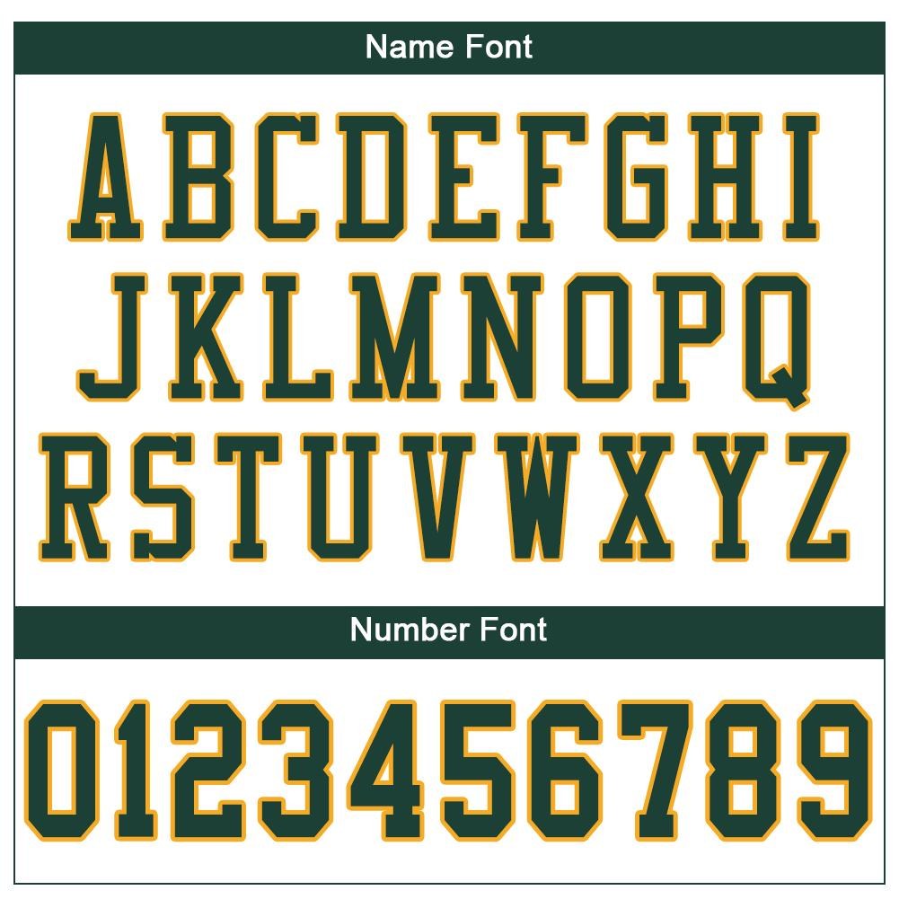 Custom White Green-Gold Mesh Authentic Football Jersey photo 4