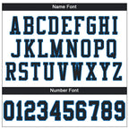 Custom White Black-Panther Blue Mesh Authentic Football Jersey photo 4