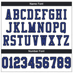 Custom White Royal-Black Mesh Authentic Football Jersey photo 4