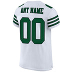Custom White Grass Green-Black Mesh Authentic Football Jersey photo 4