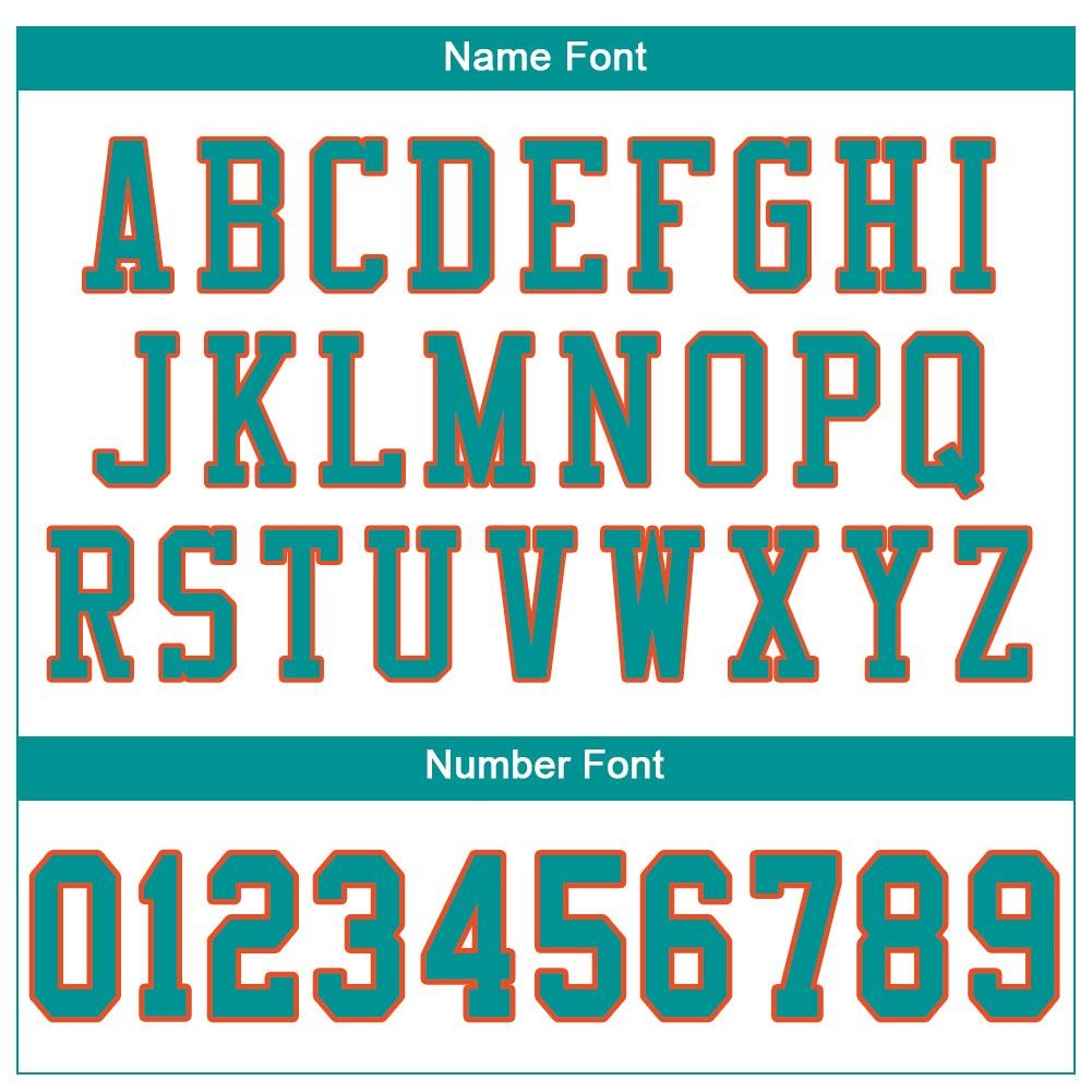 Custom White Aqua-Orange Mesh Authentic Football Jersey photo 4