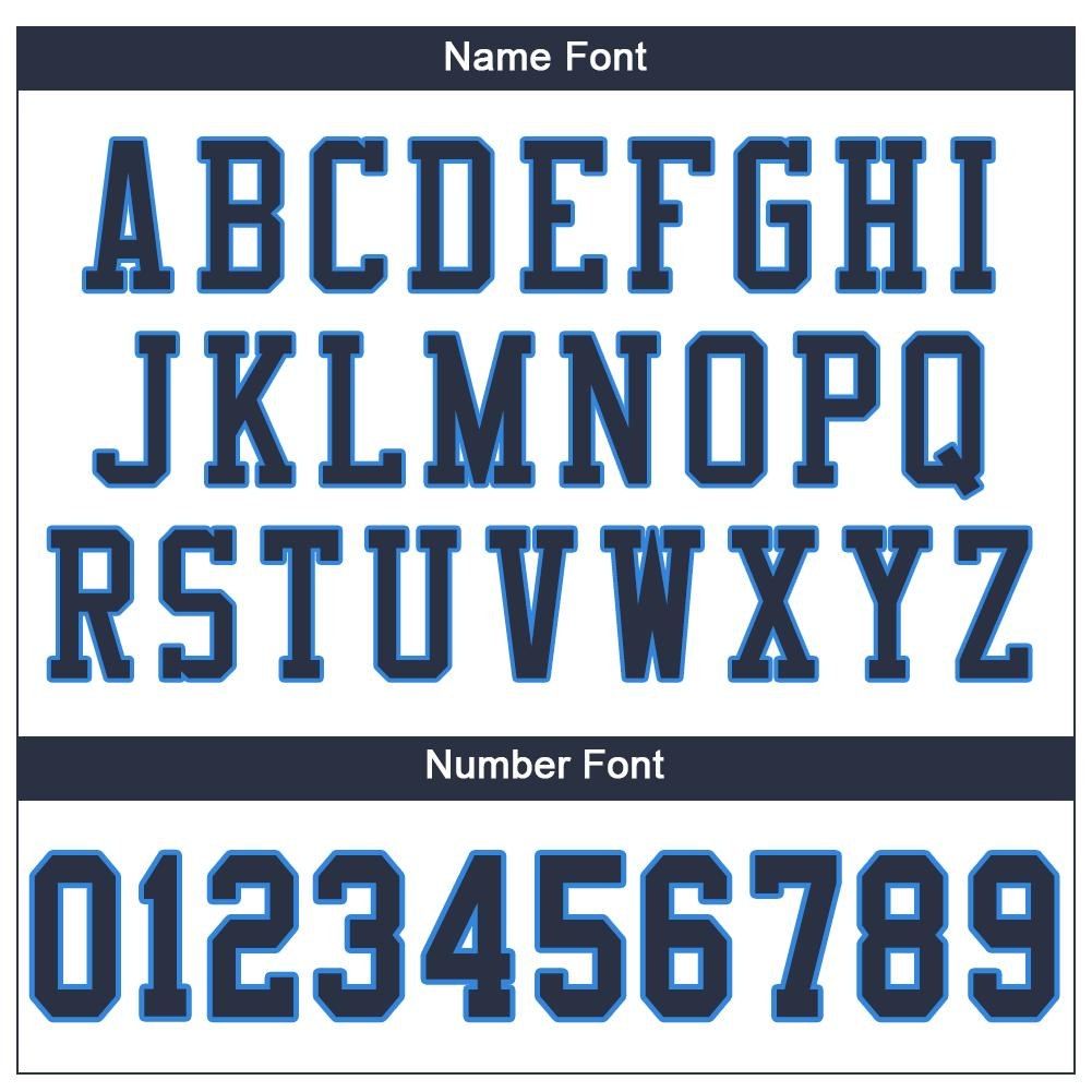 Custom White Navy-Powder Blue Mesh Authentic Football Jersey photo 4