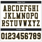 Custom White Black-Old Gold Mesh Authentic Football Jersey photo 4