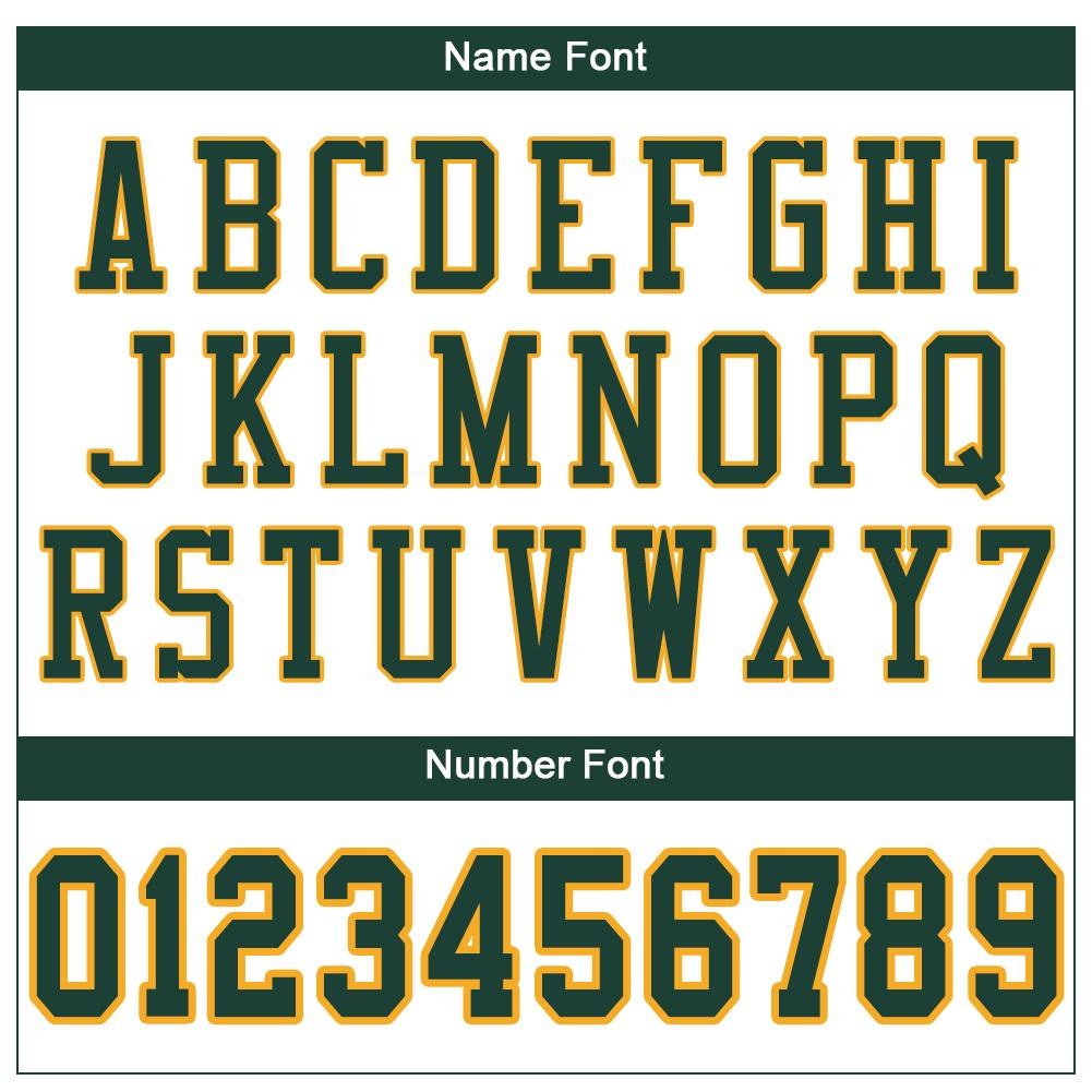 Custom White Green-Gold Mesh Authentic Football Jersey photo 4