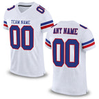 Custom White Royal-Red Mesh Authentic Football Jersey