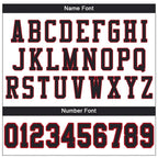 Custom White Black-Red Mesh Authentic Football Jersey photo 4