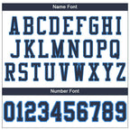 Custom White Navy-Powder Blue Mesh Authentic Football Jersey photo 4