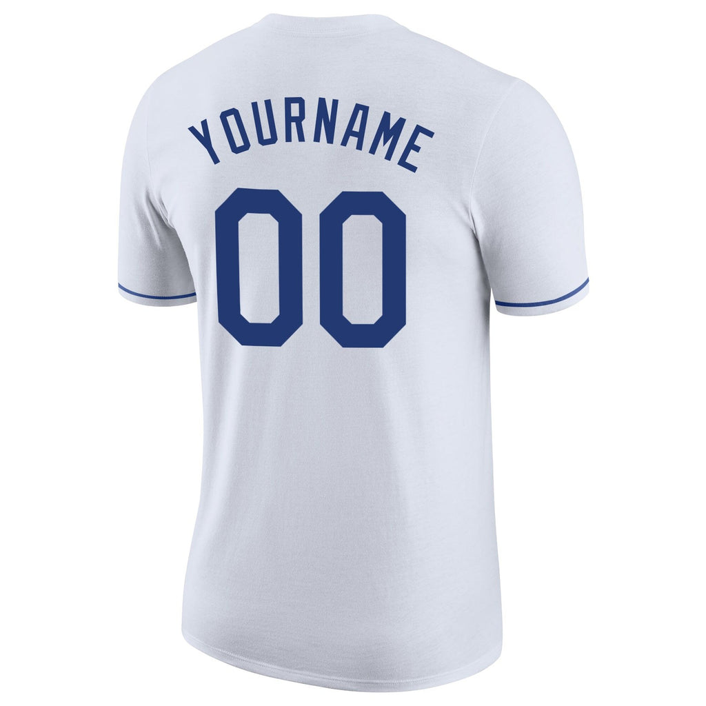 Custom White Royal-Red Performance T-Shirt photo 5