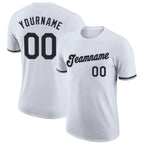 Custom White Black-Gray Performance T-Shirt photo 1