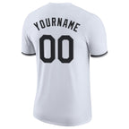 Custom White Black-Gray Performance T-Shirt photo 5