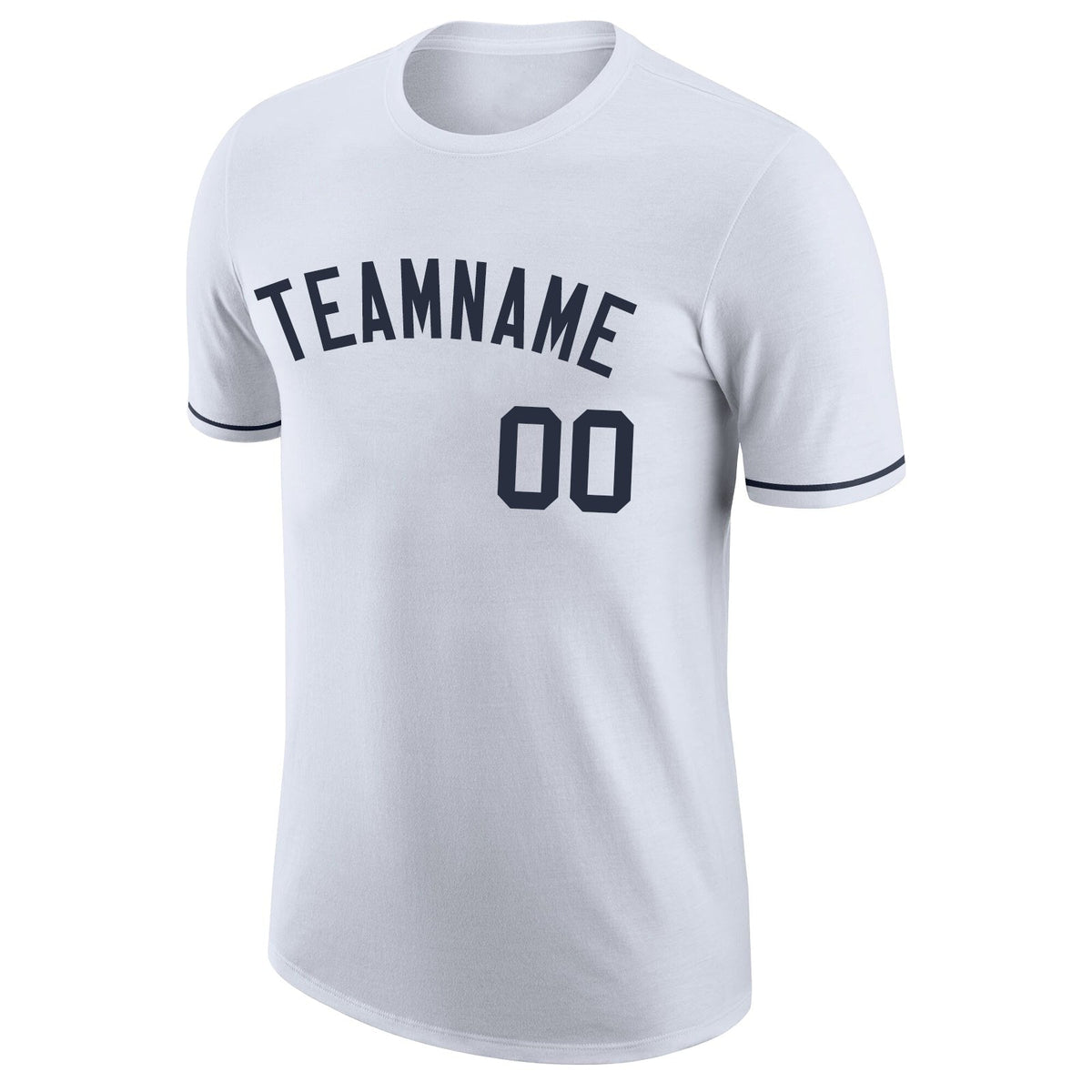 Custom White Navy Performance T-Shirt photo 4