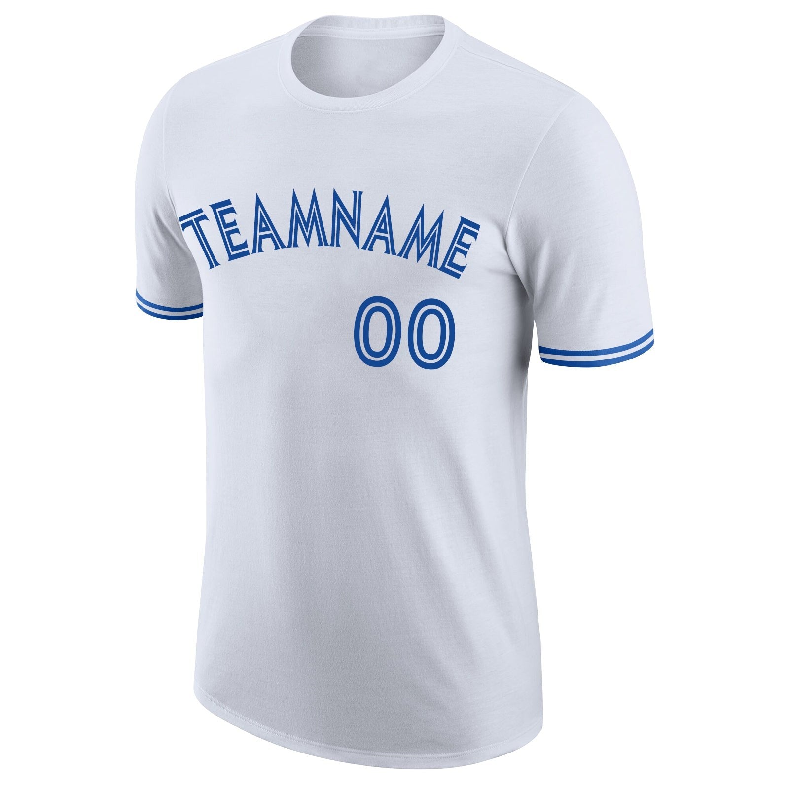 Custom White Royal-White Performance T-Shirt photo 4