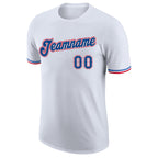 Custom White Royal-Red Performance T-Shirt photo 4