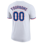 Custom White Royal-Red Performance T-Shirt photo 5