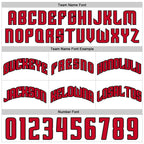 Custom White Red-Black Authentic Throwback Basketball Shorts photo 2