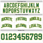 Custom White Kelly Green-Gold Authentic Throwback Basketball Shorts photo 2