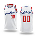 Custom White Red-Royal Authentic Throwback Basketball Jersey