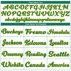 Custom White Kelly Green-Gold Authentic Throwback Basketball Jersey photo 2