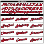 Custom White Red-Black Authentic Throwback Basketball Jersey photo 2