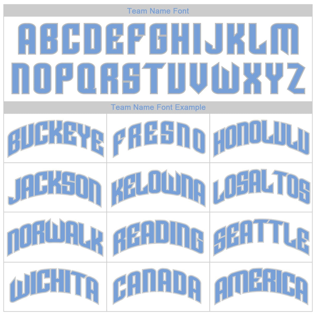 Custom White Light Gray-Light Blue Authentic Throwback Basketball Jersey photo 3