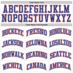Custom White Royal-Red Authentic Throwback Basketball Jersey photo 2