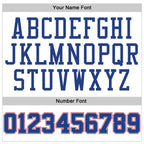 Custom White Royal-Red Authentic Throwback Basketball Jersey photo 3