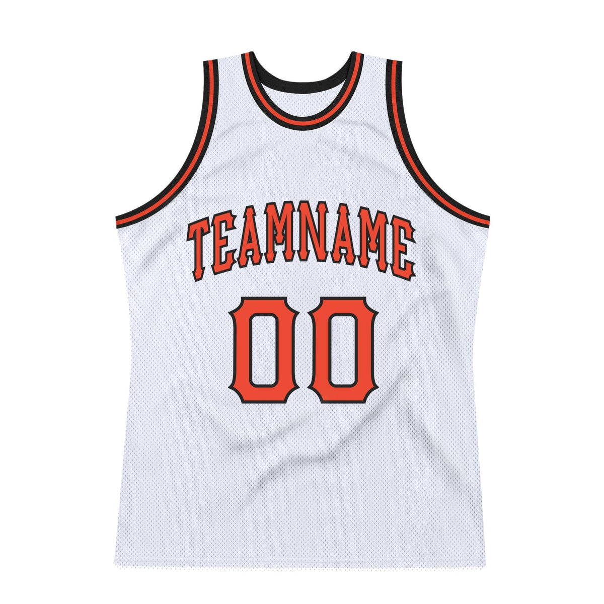 Custom White Orange-Black Authentic Throwback Basketball Jersey photo 4