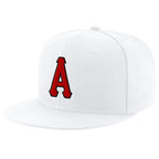 Custom White Red-Black Stitched Adjustable Snapback Hat photo 1