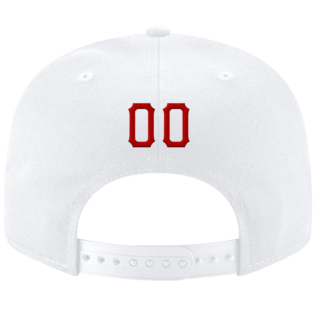 Custom White Red-Black Stitched Adjustable Snapback Hat photo 3