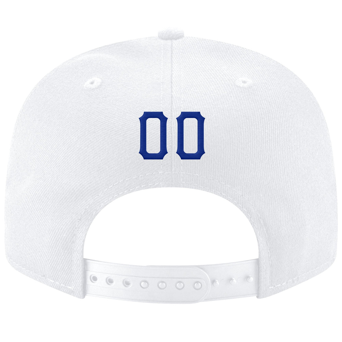 Custom White Royal-Red Stitched Adjustable Snapback Hat photo 3