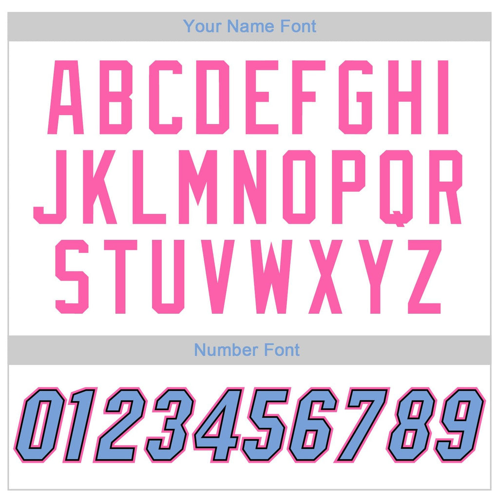 Custom White Light Blue-Pink Performance T-Shirt photo 2