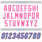 Custom White Light Blue-Pink Performance T-Shirt photo 2