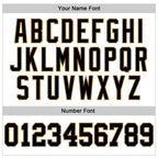 Custom White Black-Old Gold Mesh Authentic Throwback Football Jersey photo 5