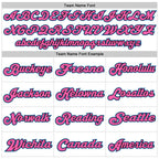 Custom White Powder Blue-Pink Mesh Authentic Throwback Football Jersey photo 4