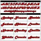 Custom White Red-Black Mesh Authentic Throwback Football Jersey photo 4