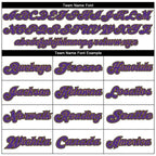 Custom White Purple-Old Gold Mesh Authentic Throwback Football Jersey photo 3