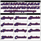 Custom White Royal-Red Mesh Authentic Throwback Football Jersey photo 4