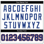 Custom White Royal-Red Mesh Authentic Throwback Football Jersey photo 5