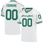 Custom White Kelly Green Mesh Authentic Throwback Football Jersey photo 1
