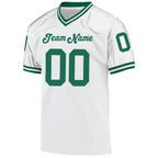 Custom White Kelly Green Mesh Authentic Throwback Football Jersey photo 2